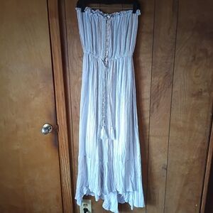 Elam Women's Striped Strapless Maxi Dress Size M